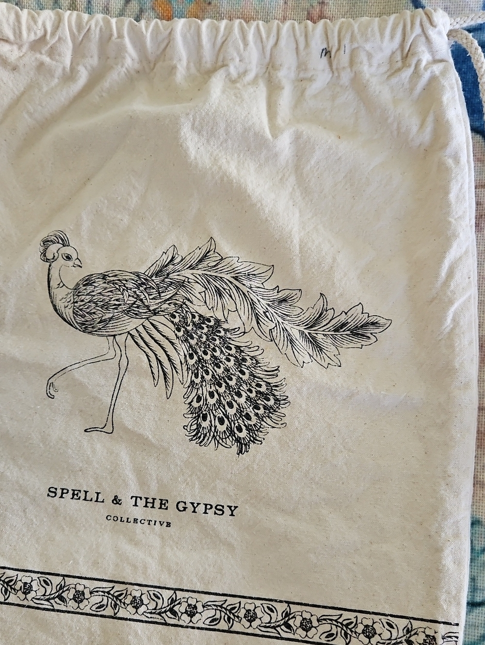 Spell & The Gypsy Collective  Peacock Drawstring Backpack - Picture 5 of 14